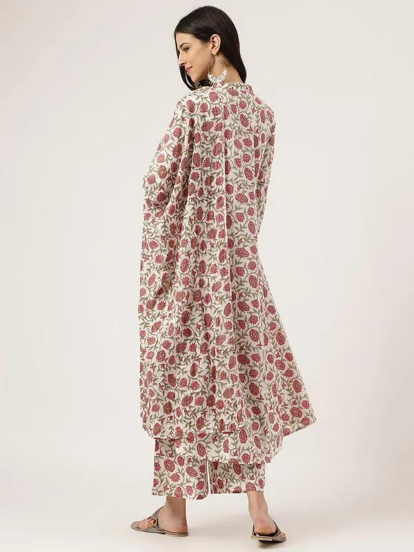 White_Floral_Printed_Anarkali_Kurta_Palazzo_Set_For_Women
