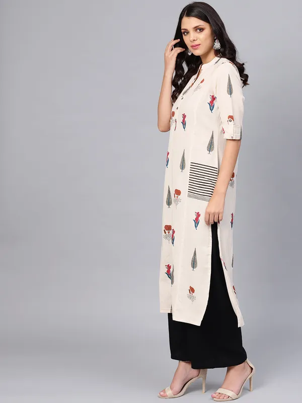 Off_White_Regular_A-Line_Calf_Long_Kurta_For_Women