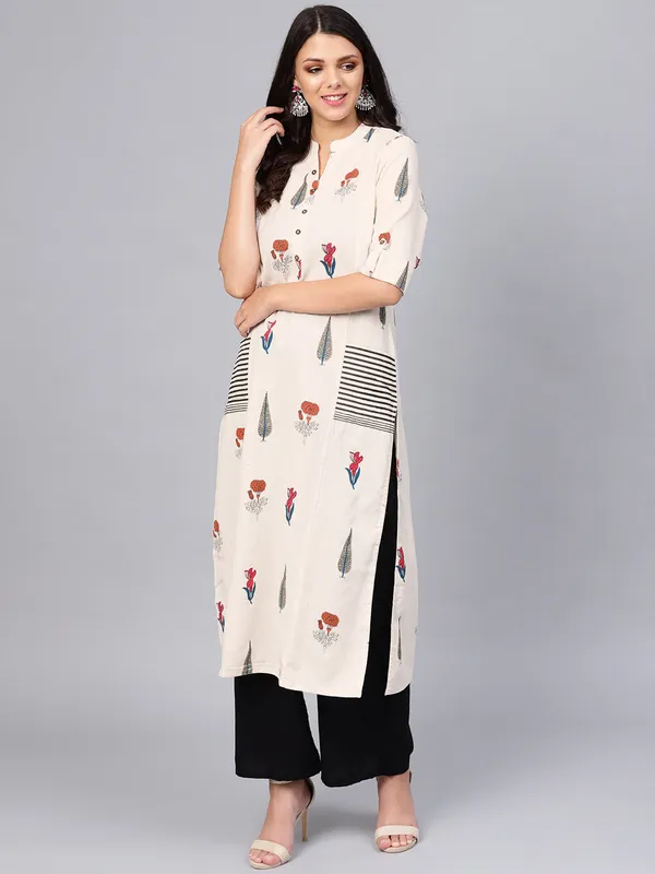 Off_White_Regular_A-Line_Calf_Long_Kurta_For_Women