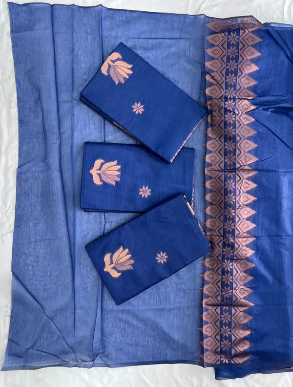 Premium_Elegant_Ink_Blue_Soft_Lilan_Slab_Saree_with_Rich_Jacquard_Work