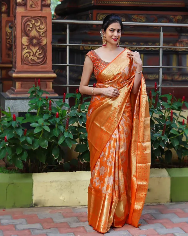 Premium_Orange_Soft_Silk_Saree_with_Rich_Pallu_and_All-Over_Jacquard_Work