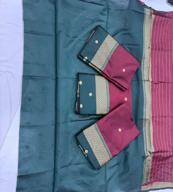 Premium_Green_and_Wine_Soft_Silk_Saree_with_Rich_Pallu_and_All-Over_Jacquard_Work
