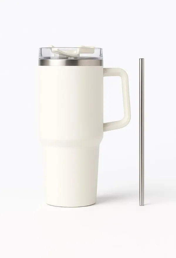 White_Stainless_Steel_Tumbler_With_Handle_And_Steel_Straw_(1200_ML)