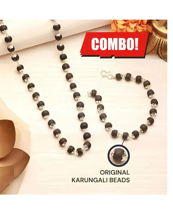Karungali_Silver_Malai_With_Bracelet_Combo_-_For_Unisex