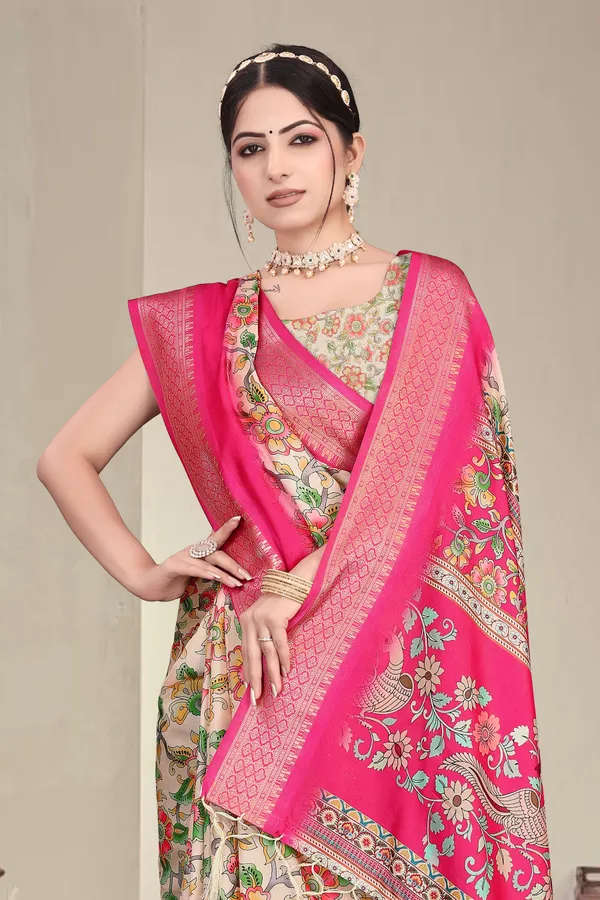 Pink_Cotton_Silk_Digital_Print_&_Jacquard_Border_With_Fancy_Latkan_Saree_For_Women