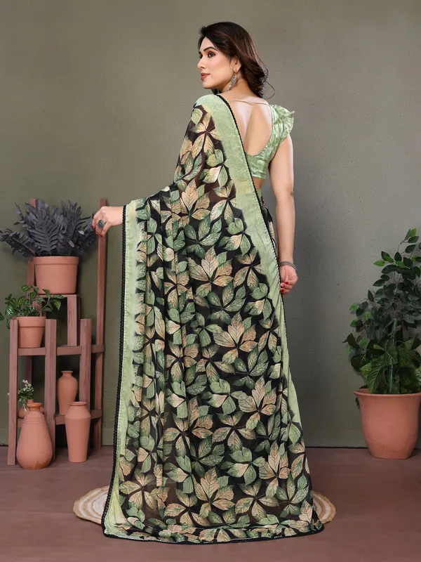 Multicolour_Smooth_Chiffon_Saree_For_Women