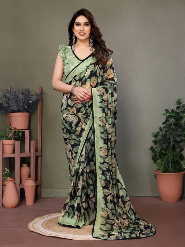 Multicolour_Smooth_Chiffon_Saree_For_Women