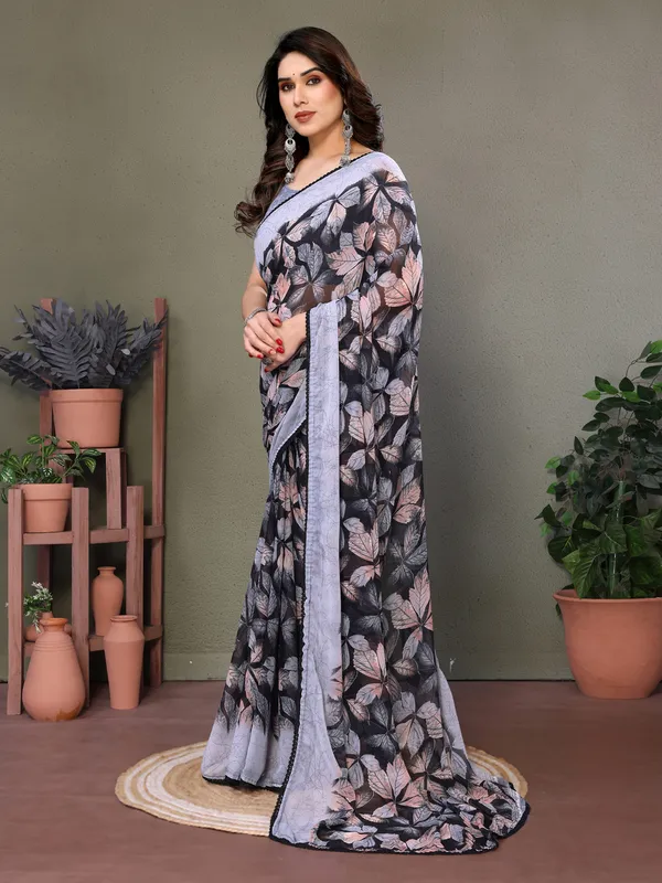 Multicolour_Smooth_Chiffon_Saree_For_Women