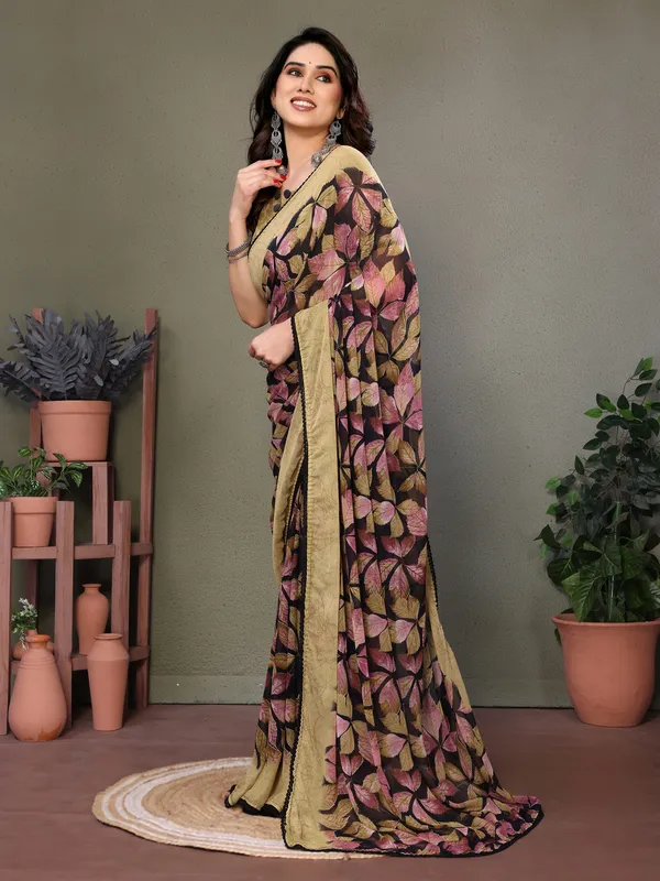 Multicolour_Smooth_Chiffon_Saree_For_Women