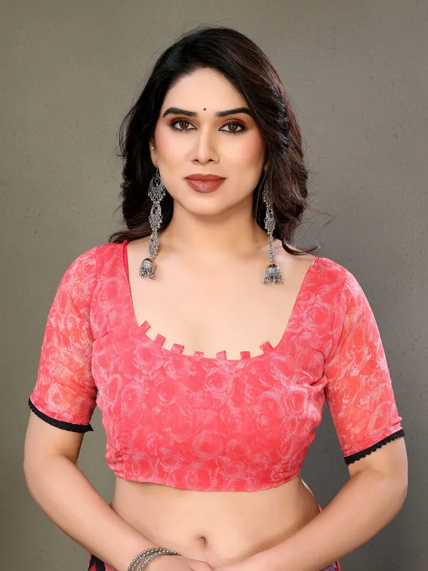 Multicolour_Smooth_Chiffon_Saree_For_Women