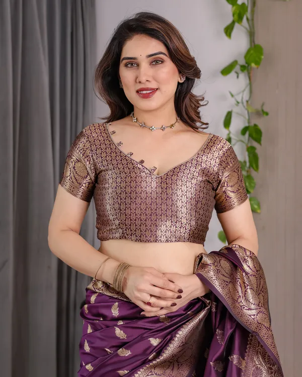 WINE_BANARASI_SILK_SAREES