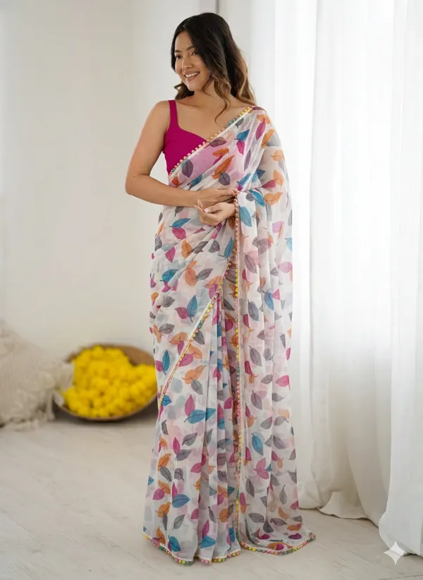 Pink_Heavy_Chiffon_Saree_For_Women