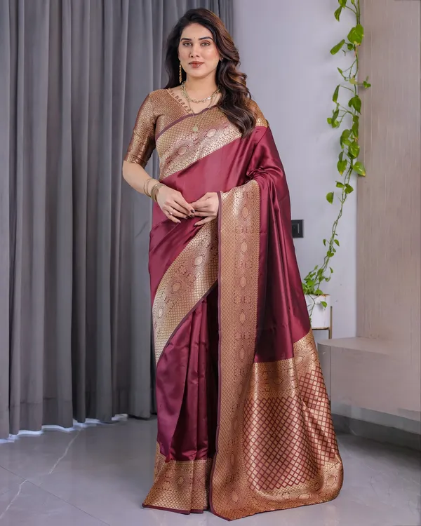 MAROON_GOLD_ZARI_SILK_SAREES