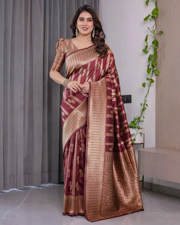 MAROON_Traditional_Woven_Zari_Saree