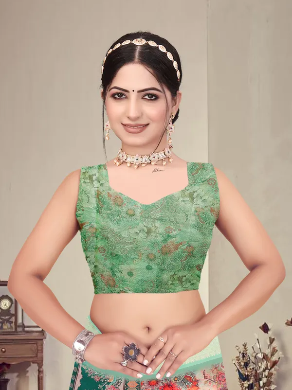 Mint_Green_Cotton_Silk_Digital_Print_&_Jacquard_Border_With_Fancy_Latkan_Saree_For_Women