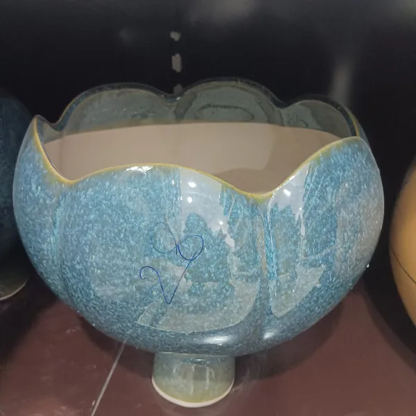 Majestic_Lotus_Ceramic__Planter_Navy_blue
