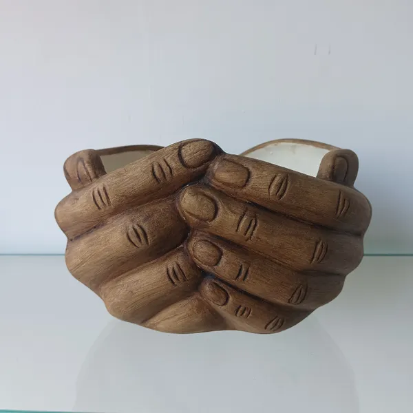 Brown_Ceramic_Caring_Hands_Planter
