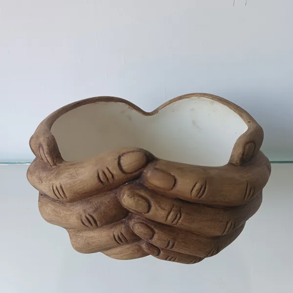 Brown_Ceramic_Caring_Hands_Planter