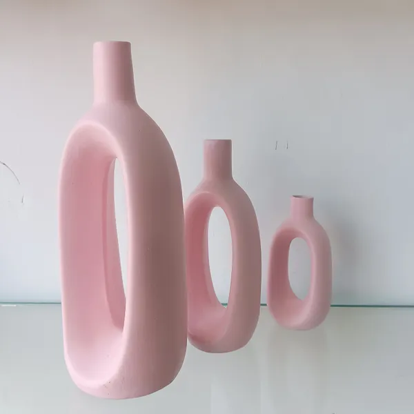 Earthen_Grace_The_Trinity_Bottel_Set_Ceramic_Decoratives_Pink