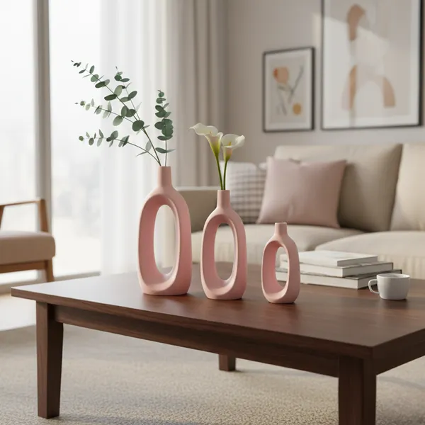 Earthen_Grace_The_Trinity_Bottel_Set_Ceramic_Decoratives_Pink