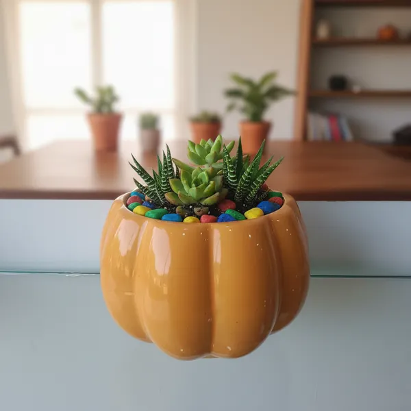 Petal_Pot_Yellow_Ceramic_Planter