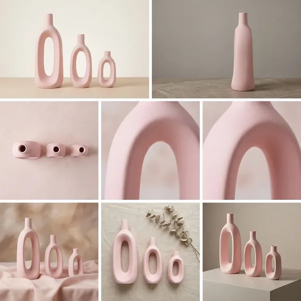 Earthen_Grace_The_Trinity_Bottel_Set_Ceramic_Decoratives_Pink