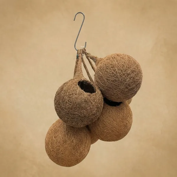 Cocofiber_Bird_House_Round_Decoratives