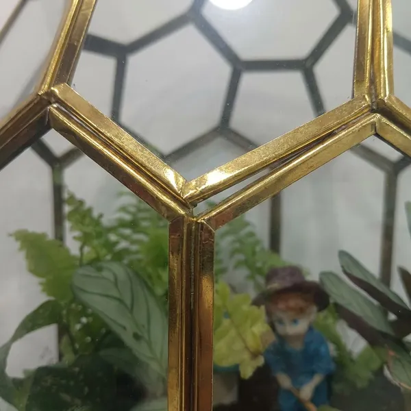 Golden_metal_Ignou_Terrarium_With_live_Plants