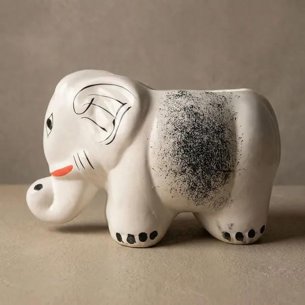 White_Ceramic_Gajraj_Pot_Large