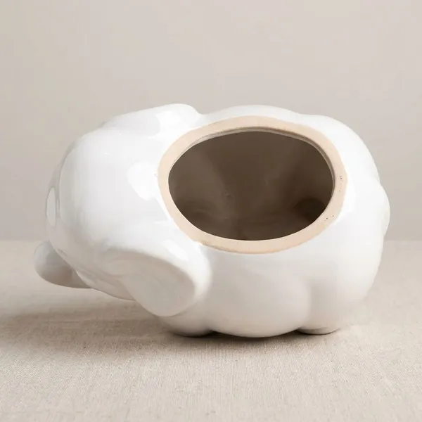 White_Ceramic_Gajraj_Pot_Large