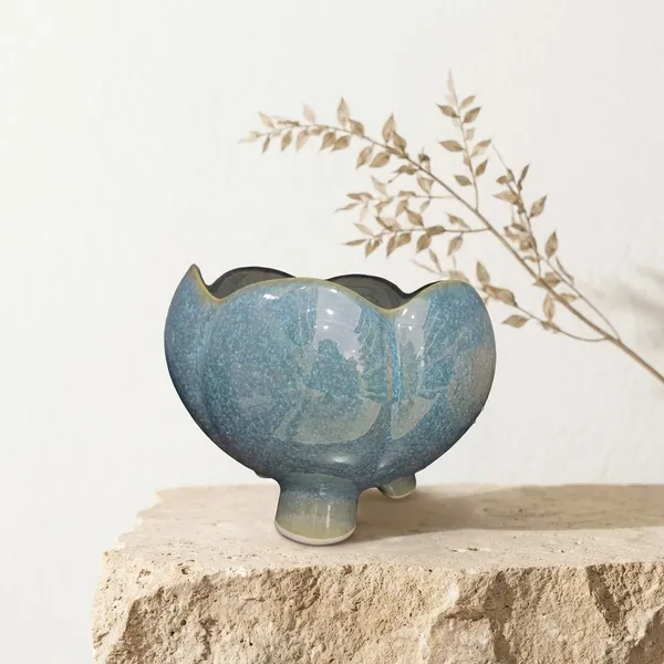 Majestic_Lotus_Ceramic__Planter_Navy_blue