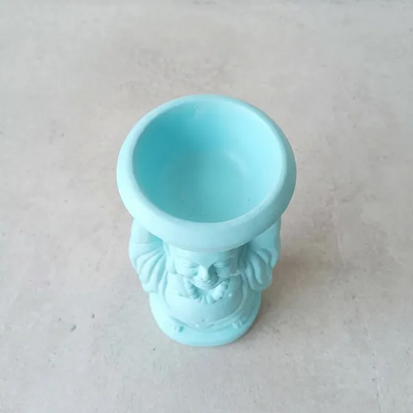 Laughing_Buddha_Ceramic_Planter_Sky_Blue