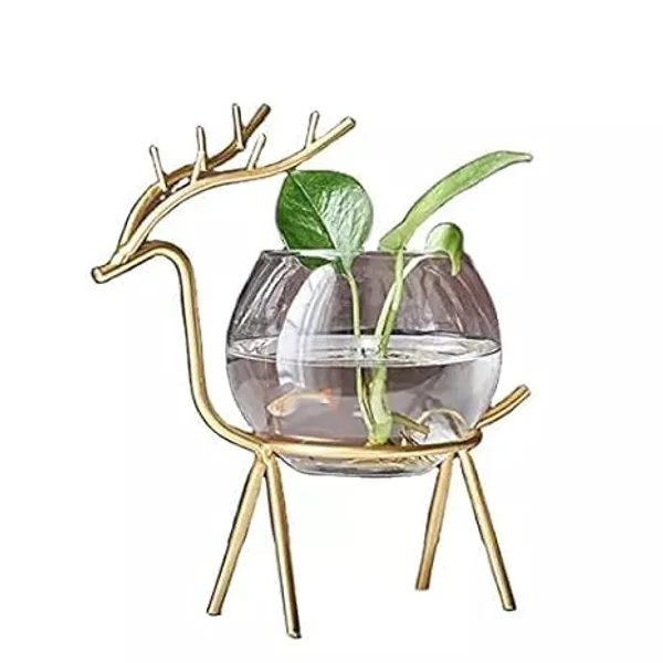 Deer_planter_set_glass_and_metal