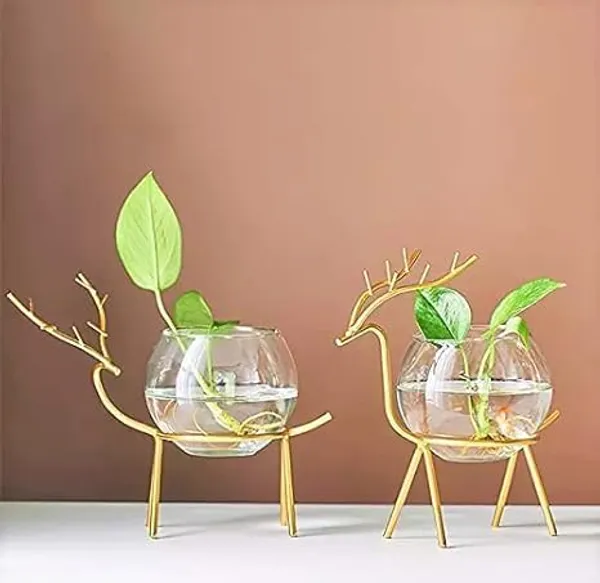 Deer_planter_set_glass_and_metal