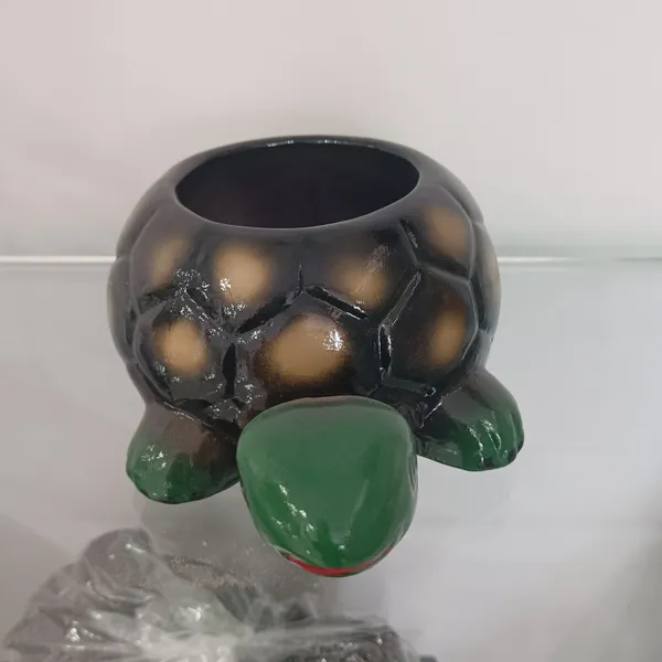 Greenstride_green_black_ceramic_tortoise_planter