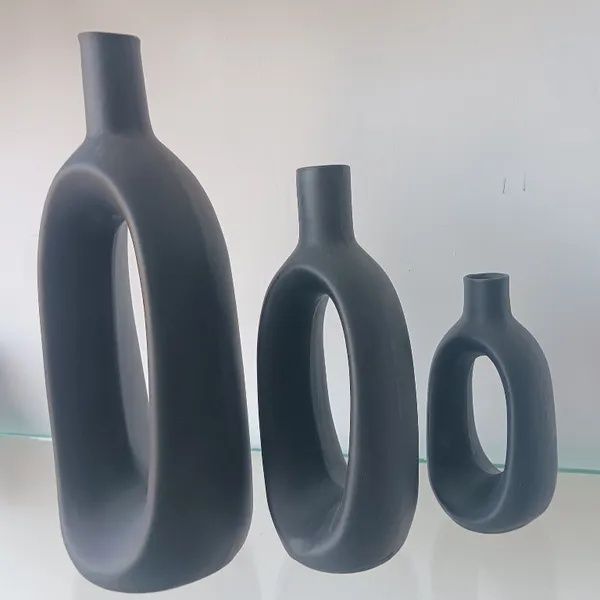Earthen_Grace_The_Trinity_Bottel_Set_Ceramic_Decoratives_black