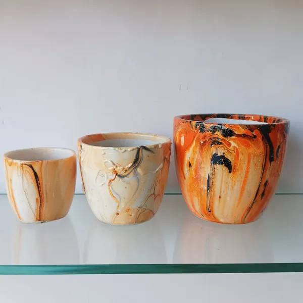 Flattering_Multicolor_Ceramic_3_Pc_U_Shape_Planter