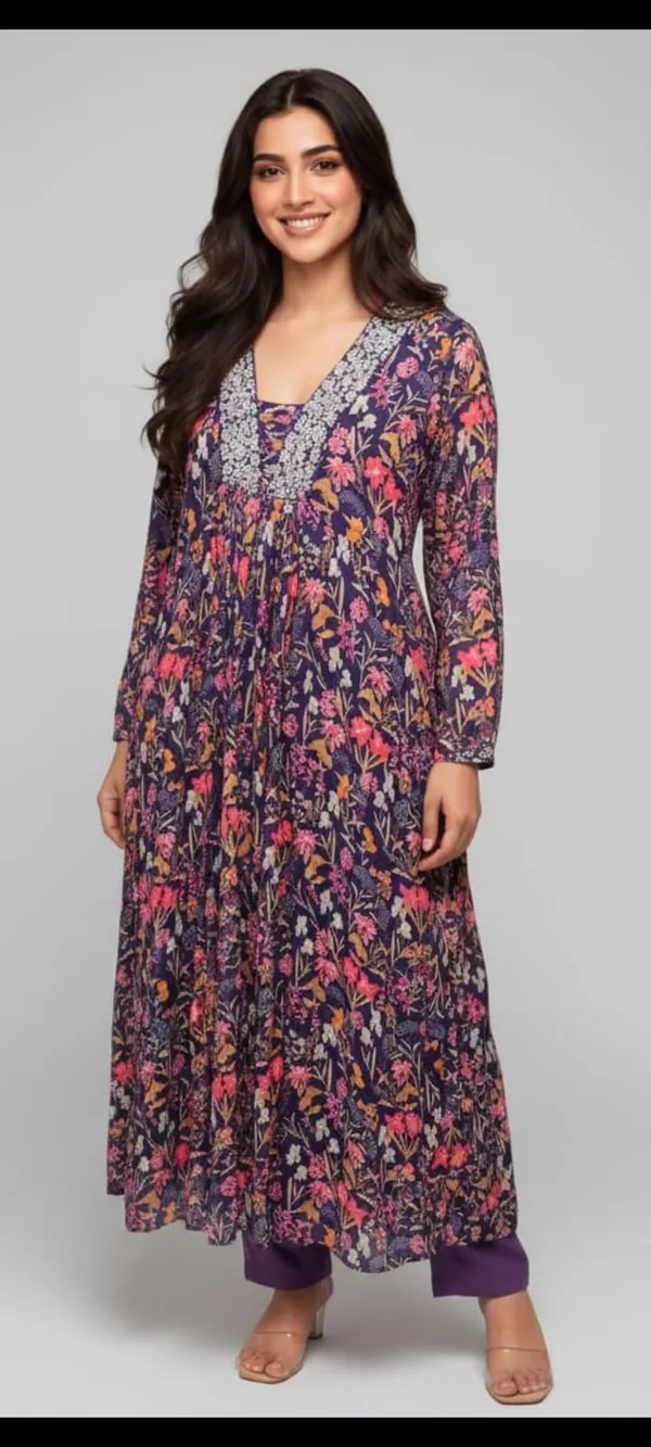 Royal_Indigo_Bloom_Printed_Pure_Chinon_Long_A-Line_3_Piece_Kurta_Set_For_Women
