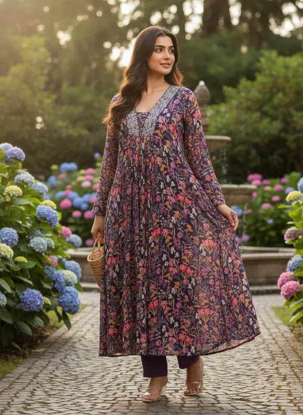 Royal_Indigo_Bloom_Printed_Pure_Chinon_Long_A-Line_3_Piece_Kurta_Set_For_Women