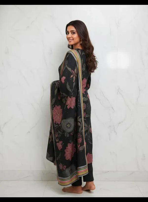 Black_Floral_Charm_Muslin_Kurta_Set_For_Women