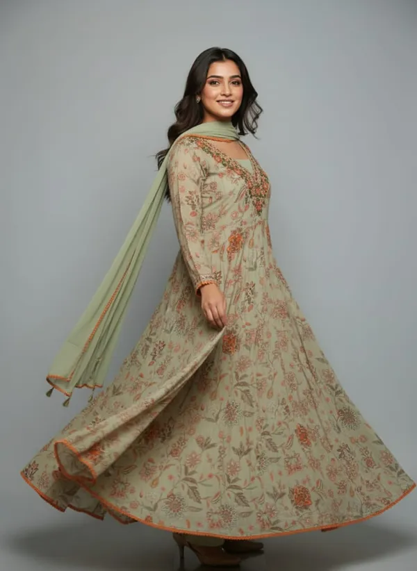 Pista_Green_Pistachio_Bloom_Printed_Pure_Cotton_Anarkali_Set_For_Women