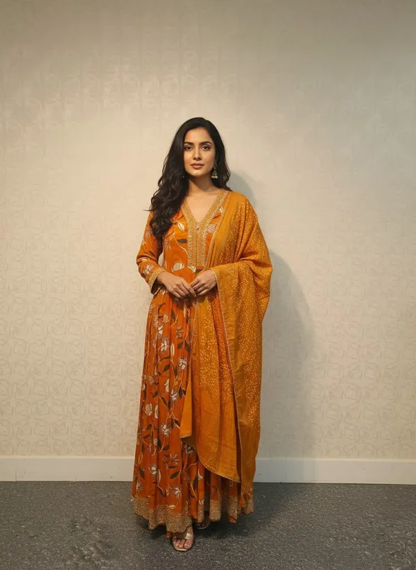 Saffron_Pure_Muslin_Fabric_Saffron_Garden_Heritage_Anarkali_3_Piece_Set_For_Women