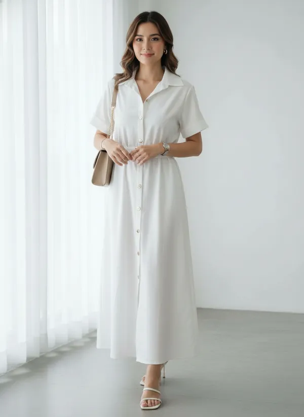 Elegant_white_shirt-style_maxi_dress_with_short_sleeves