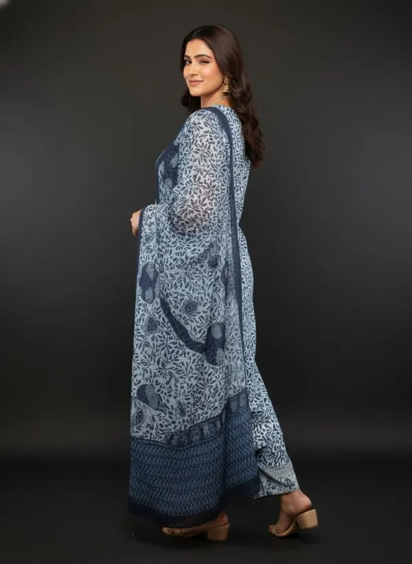 Blue_Elegant_Cotton_Block_Printed_Suit_Set_For_Women