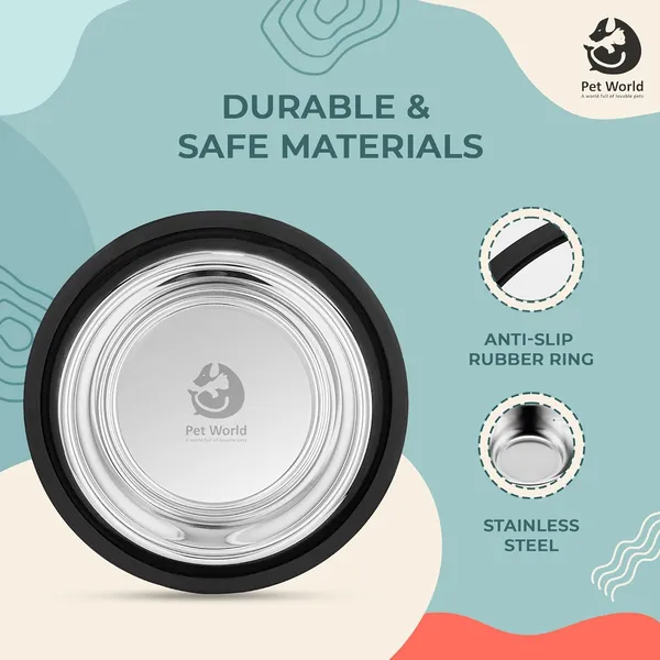Silver_&_Black_Premium_Feeding_Bowl_For_All_Pets_(720_Ml)