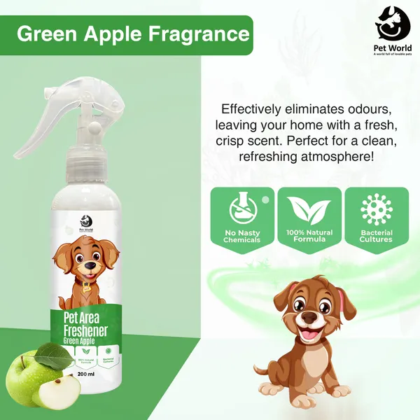 White_Premium_Area_Freshener_With_Fragrance_Of_Green_Apple_For_All_Pets_(200_Ml)