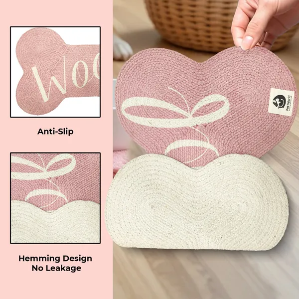Pink_Premium_Bone_Shape_Cotton_Mat_For_All_Pets