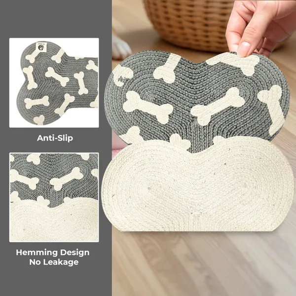 Grey_Premium_Bone_Shape_Cotton_Mat_Bones_For_All_Pets
