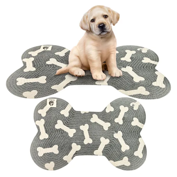 Grey_Premium_Bone_Shape_Cotton_Mat_Bones_For_All_Pets