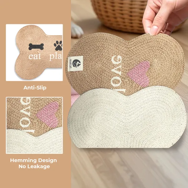 Beige_Premium_Bone_Shape_Cotton_Mat_For_All_Pets